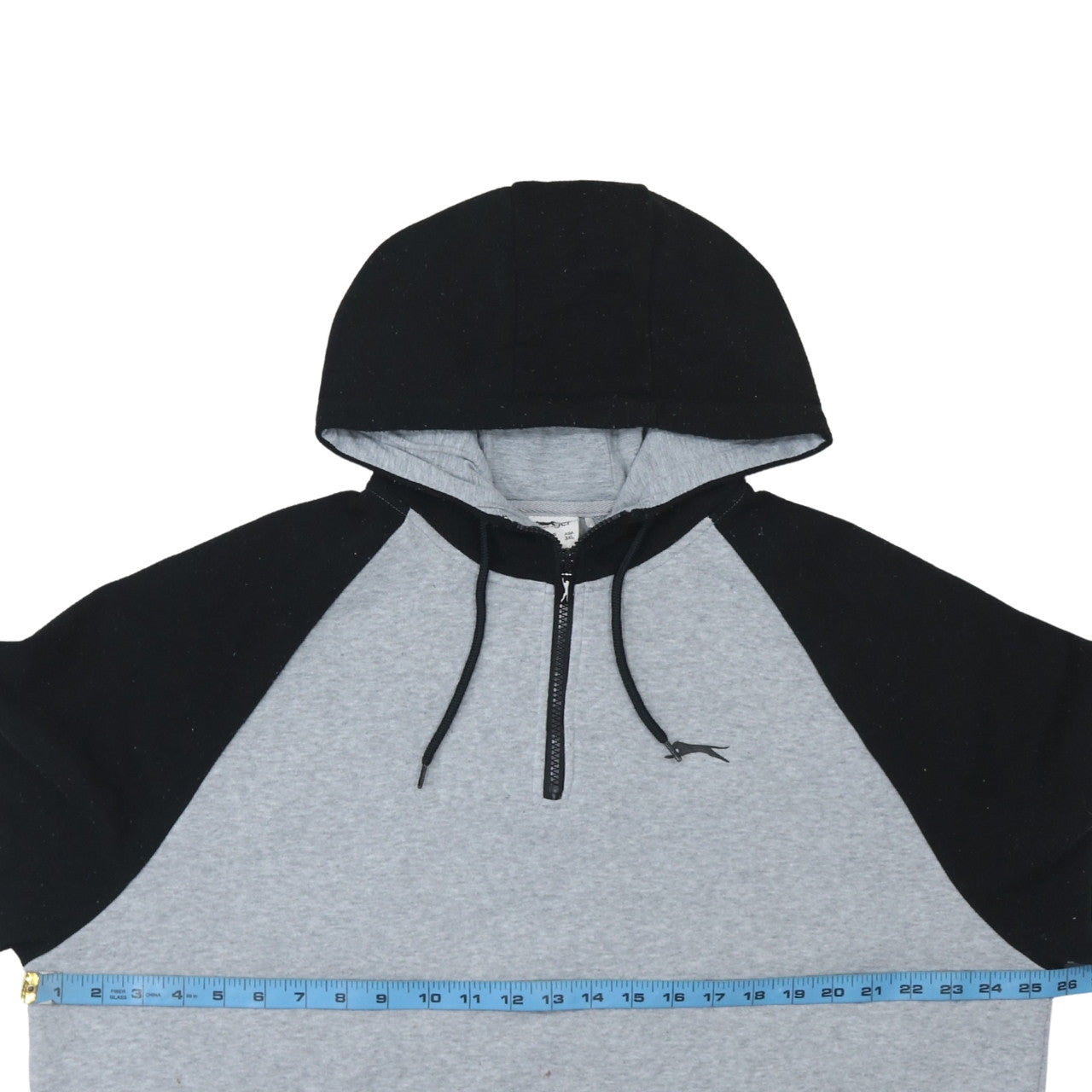 Slazenger Men’s Grey 2XL Pullover Hoodie with 1/2 Zip and Logo