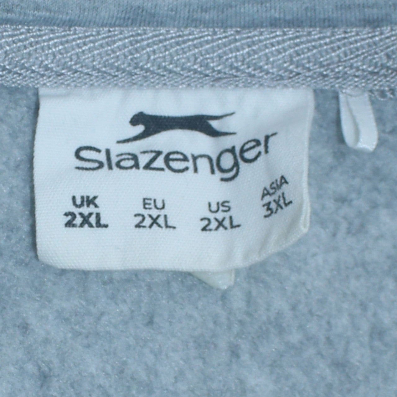 Slazenger Men’s Grey 2XL Pullover Hoodie with 1/2 Zip and Logo
