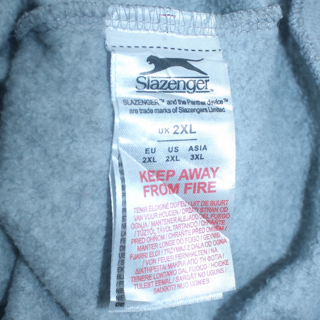 Slazenger Men’s Grey 2XL Pullover Hoodie with 1/2 Zip and Logo
