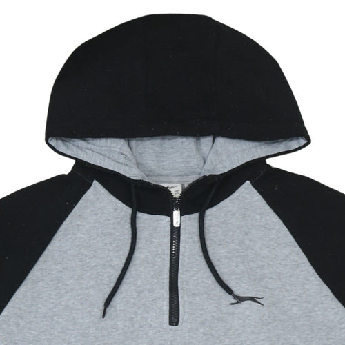 Slazenger Men’s Grey 2XL Pullover Hoodie with 1/2 Zip and Logo