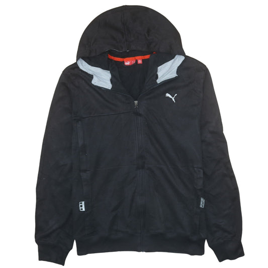 Puma Men's Black XL Full Zip Hooded Sports Hoodie