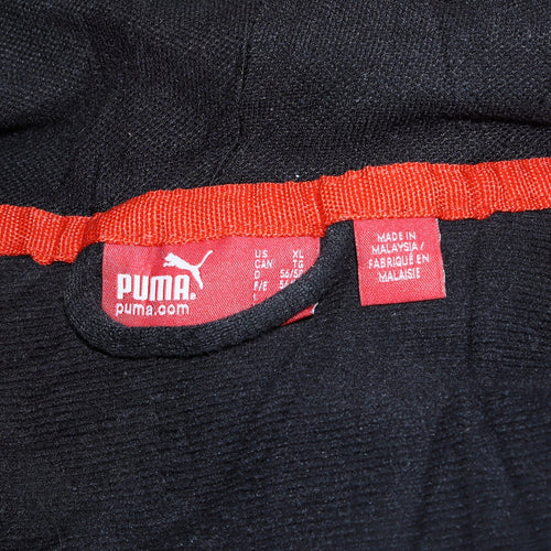 Puma Men's Black XL Full Zip Hooded Sports Hoodie