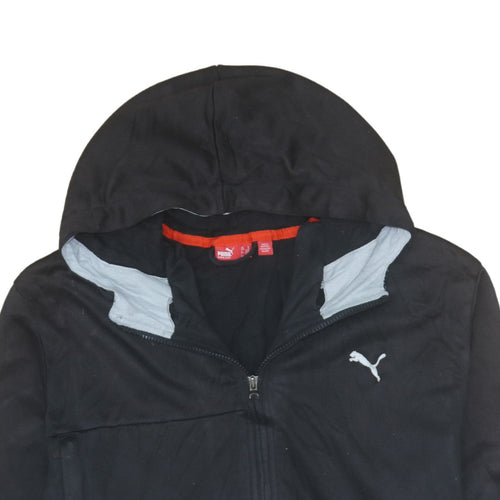 Puma Men's Black XL Full Zip Hooded Sports Hoodie