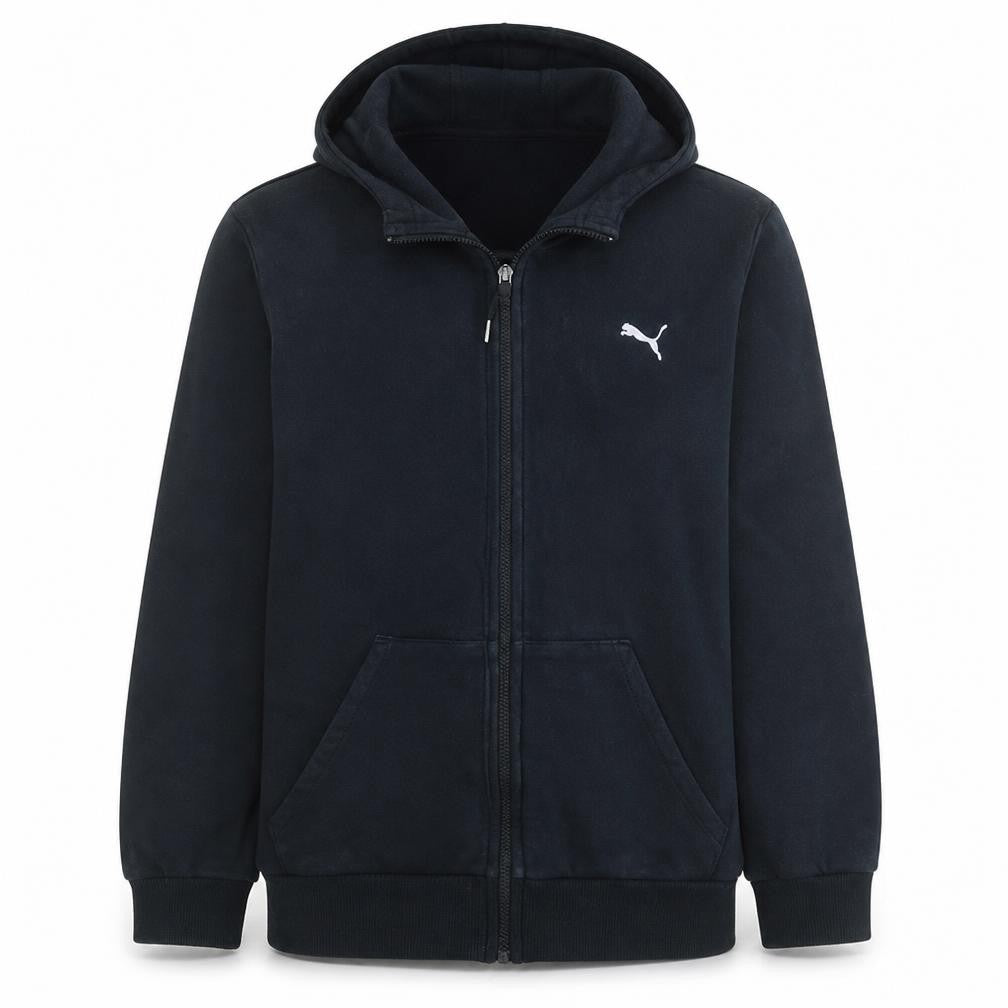 Puma Men's Black Full Zip Hoodie Size M Fleece Sweatshirt