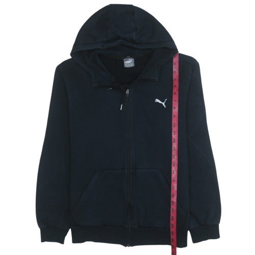 Puma Men's Black Full Zip Hoodie Size M Fleece Sweatshirt