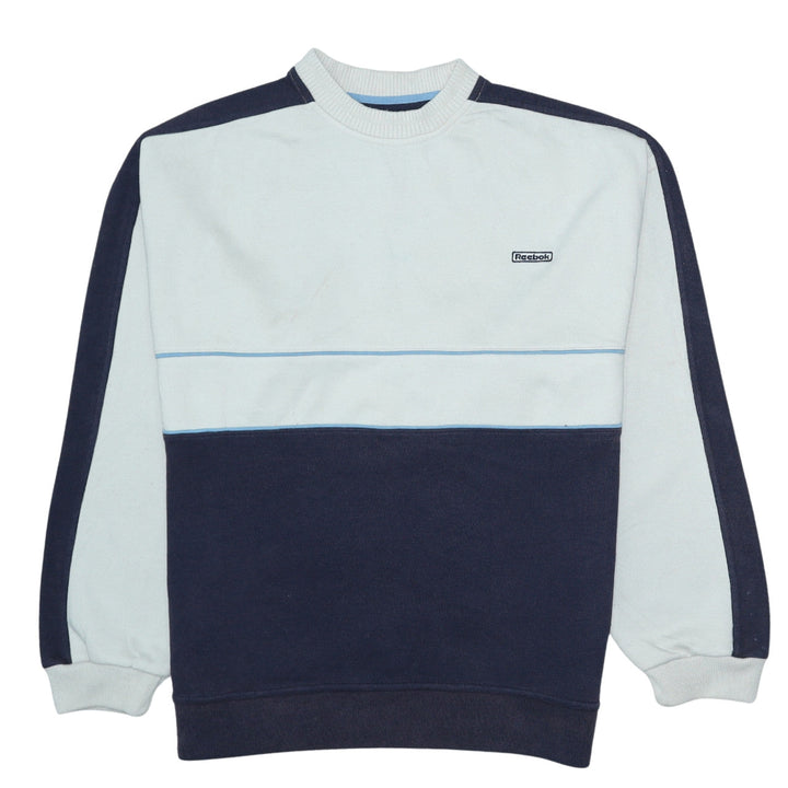 Reebok Mens Blue XL Pullover Sweatshirt Crew Neck Vintage Style
