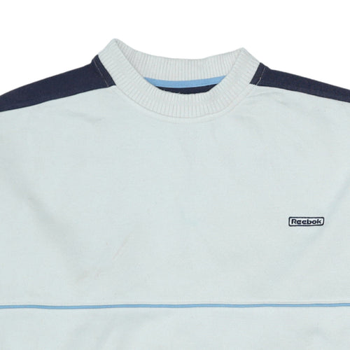 Reebok Mens Blue XL Pullover Sweatshirt Crew Neck Vintage Style