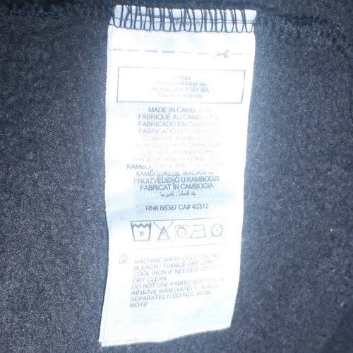 Adidas Men Black Pullover Hoodie Medium Fleece Logo Sportswear