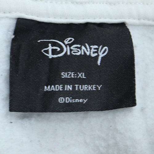 Primark Men White Mickey Mouse Pullover Hoodie XL Graphic Fleece