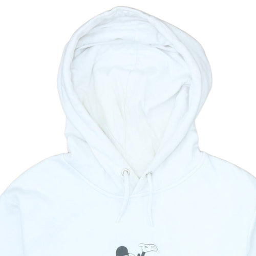 Primark Men White Mickey Mouse Pullover Hoodie XL Graphic Fleece