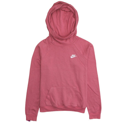 Nike Womens Pink Pullover Hoodie Sweatshirt Size M Cotton Blend