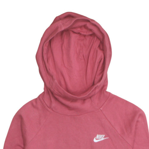 Nike Womens Pink Pullover Hoodie Sweatshirt Size M Cotton Blend