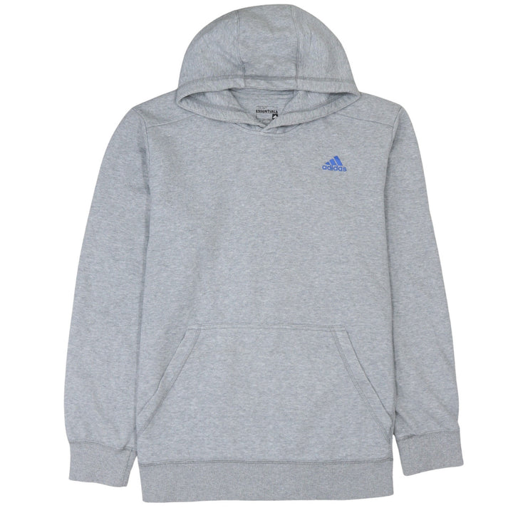 Adidas Men's Grey Pullover Hoodie Regular Fit Size M Essentials