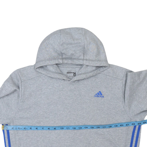 Adidas Men's Grey Pullover Hoodie Regular Fit Size M Essentials