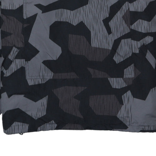 Mil-Tec Men's Grey Camouflage Hooded Anorak Jacket Size M