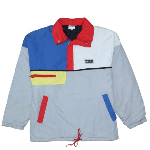 LOOK Mens Multicoloured L Anorak Jacket 90s Retro Nylon