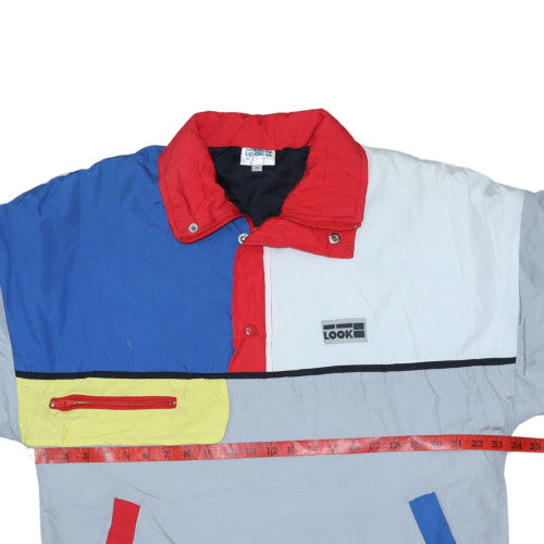 LOOK Mens Multicoloured L Anorak Jacket 90s Retro Nylon
