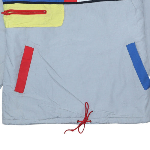 LOOK Mens Multicoloured L Anorak Jacket 90s Retro Nylon