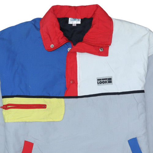 LOOK Mens Multicoloured L Anorak Jacket 90s Retro Nylon