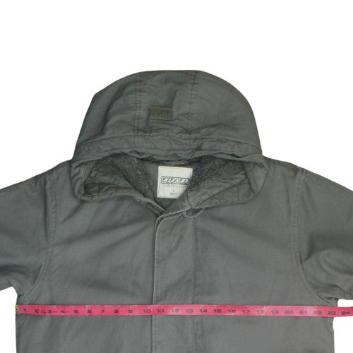 Ezekiel Men's Grey Cotton Hooded Parka Coat Size L