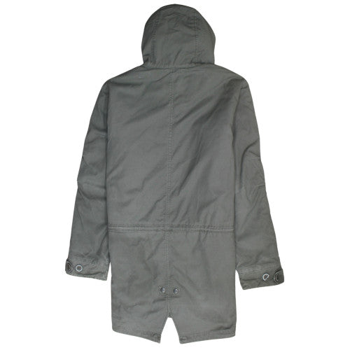 Ezekiel Men's Grey Cotton Hooded Parka Coat Size L