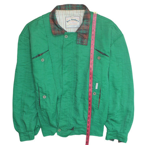 Broz Brother's Men's Green Cotton Bomber Jacket Size L Vintage