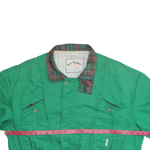 Broz Brother's Men's Green Cotton Bomber Jacket Size L Vintage