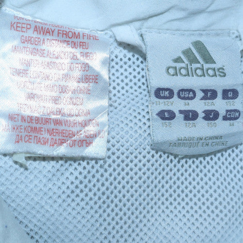 Adidas Teens White Full Zip Sports Sweatshirt Size 12A