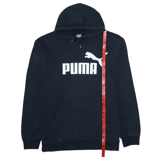 Puma Mens Black 2XL Pullover Hoodie Fleece Sweatshirt