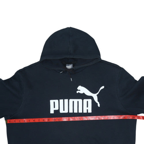 Puma Mens Black 2XL Pullover Hoodie Fleece Sweatshirt