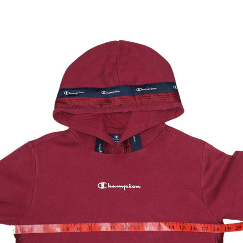 Champion Teens Red Pullover Hoodie XL Logo Graphic Fleece