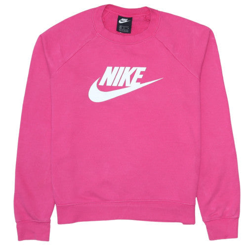 Nike Womens Pink Crew Neck Pullover Sweatshirt Size M