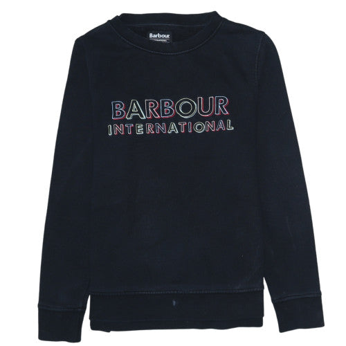 Barbour International Women's Black Cotton Crew Neck Sweatshirt UK 10
