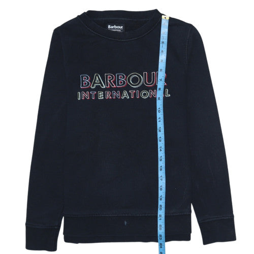 Barbour International Women's Black Cotton Crew Neck Sweatshirt UK 10