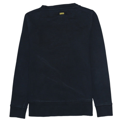 Barbour International Women's Black Cotton Crew Neck Sweatshirt UK 10