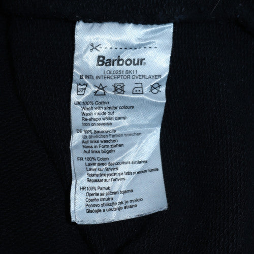 Barbour International Women's Black Cotton Crew Neck Sweatshirt UK 10