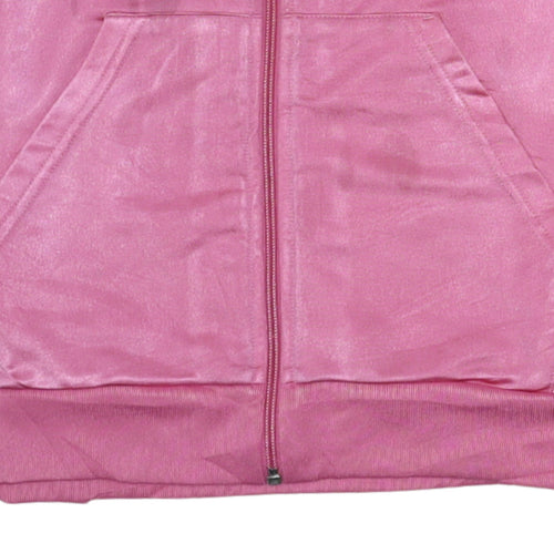 Adidas Women's Pink Full Zip Track Sweatshirt L Primeblue Polyester
