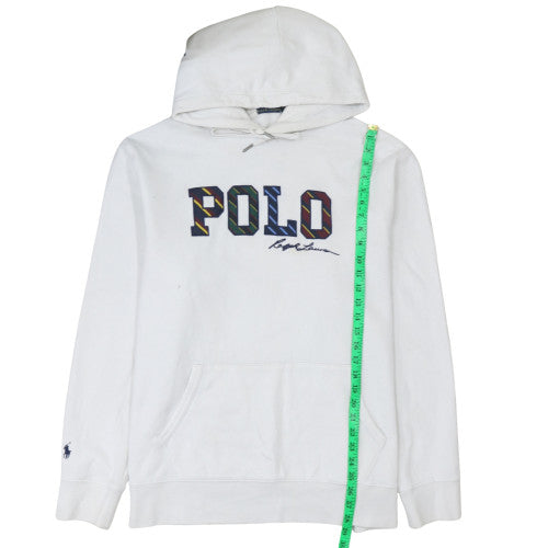 Polo Ralph Lauren Men's White XXL Pullover Hoodie with Logo Print