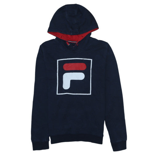 Fila Boys Blue Pullover Hoodie Size 152 Logo Hooded Sweatshirt