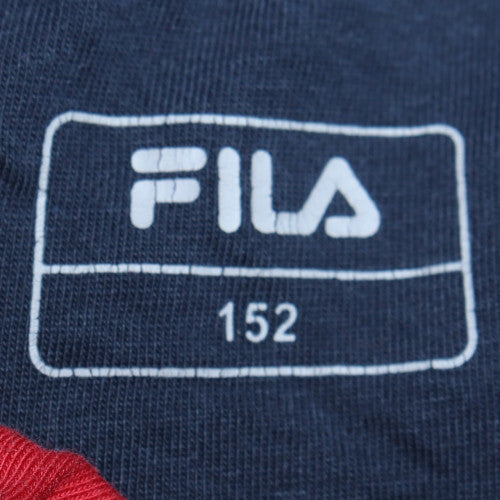 Fila Boys Blue Pullover Hoodie Size 152 Logo Hooded Sweatshirt