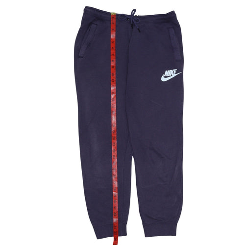 Nike Women's Blue Jogger Sweatpants M Fleece Tapered Athletic Trousers
