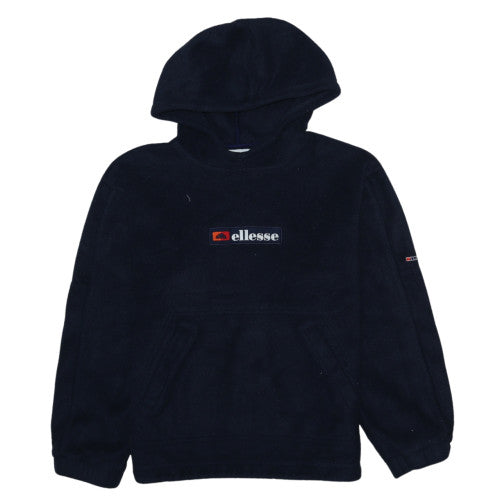 Ellesse Girls Black Fleece Pullover Hoodie Size 14 Years Hooded Sweatshirt