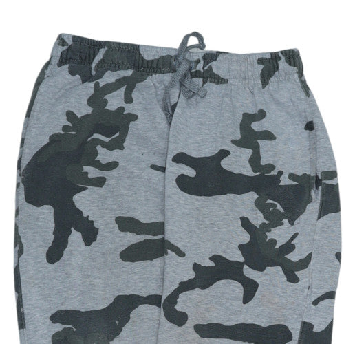Nike Men’s Grey Camouflage Jogger Sweatpants Size S Fleece Activewear