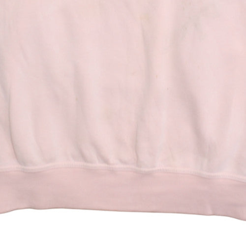 Nike Women Pink Crew Neck Pullover Sweatshirt M Cotton Blend