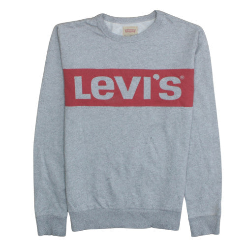 Levi's Boys Grey Logo Pullover Sweatshirt Size 14 Years Crew Neck