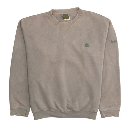 Timberland Men's Beige Crew Neck Pullover Sweatshirt Size M