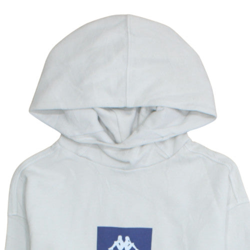 Kappa x Zara Boys White Hoodie 13-14 Years Pullover Cotton Blend