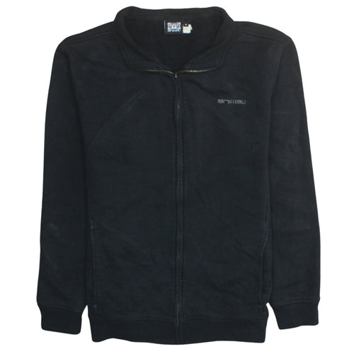 Animal Men's Black Fleece Full Zip Mid-Length Active Jacket Size M
