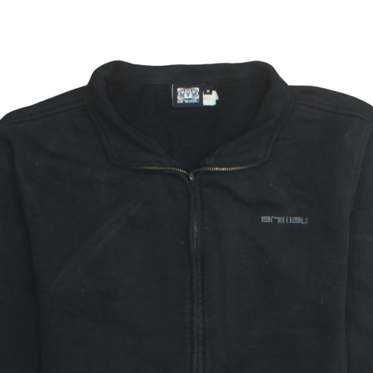 Animal Men's Black Fleece Full Zip Mid-Length Active Jacket Size M