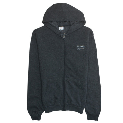 Lee Cooper Men's Black XL Full Zip Fleece Hoodie